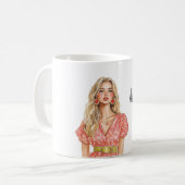 Mug Boucles d'oreilles en pastèque Femme Blond (Devant gauche)