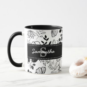 Mug Boucles noires encres personnalisées