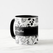 Mug Boucles noires encres personnalisées (Devant gauche)