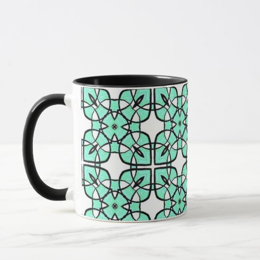 Mug Boucles turquoise (Gauche)