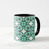 Mug Boucles turquoise (Devant droit)