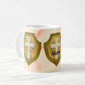 Mug Bouclier Croix Chrétienne (Devant gauche)