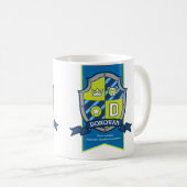 Mug Bouclier de chevalier Donovan bleu vert nom d'ours (Devant droit)