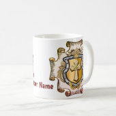 Mug Bouclier de nom de famille Cristos Cross (Devant droit)
