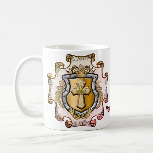 Mug Bouclier de nom de famille Cristos Cross (Gauche)