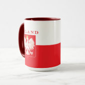 Mug Bouclier de rouge de la Pologne Eagle (Devant gauche)