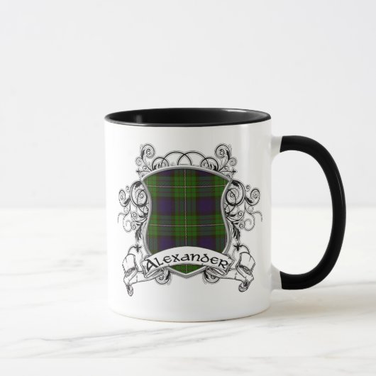 Mug Bouclier de tartan d'Alexandre (Droite)