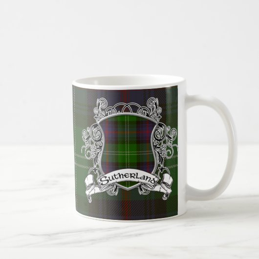 Mug Bouclier de tartan de Sutherland (Droite)