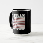 Mug Bouclier Drapeau Américain - Vétérinaire - À Porte (Devant gauche)
