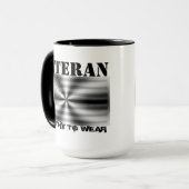 Mug Bouclier Drapeau Américain - Vétérinaire - À Porte (Devant gauche)