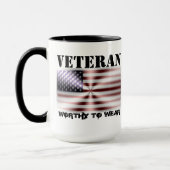 Mug Bouclier Drapeau Américain - Vétérinaire - À Porte (Gauche)