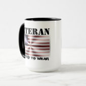 Mug Bouclier Drapeau Américain - Vétérinaire - À Porte (Devant gauche)