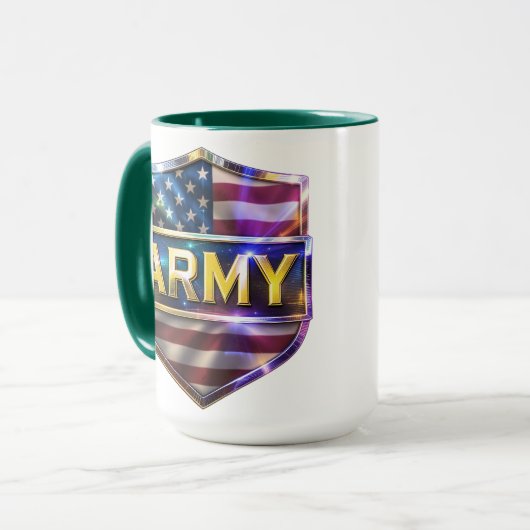 Mug Bouclier du drapeau de l'armée (Devant gauche)