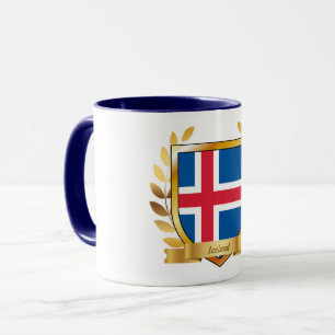 Mug Bouclier du drapeau islandais