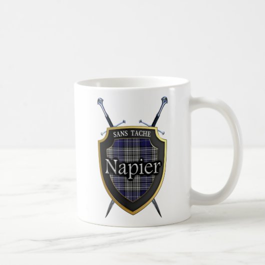 Mug Bouclier et épées de tartan de Napier de clan (Droite)