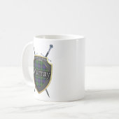 Mug Bouclier et épées écossais de tartan de Murray de (Devant gauche)