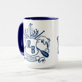 Mug Bouclier nautique de laurier d'avirons d'Ancre de (Devant gauche)