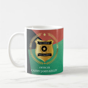 Mug Bouclier personnalisé de l'officier de police de m
