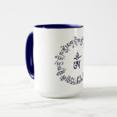 Mug Bouddha Bouddha Bouddha Mantra design (Devant gauche)