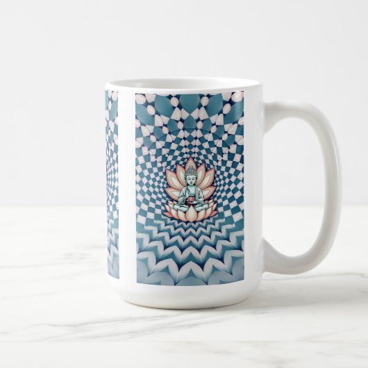 Mug Bouddha Bouddhisme Zen Infinity Mirage Bleu (Droite)