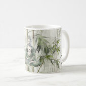 Mug Bouddha de sérénité en bambou vert (Devant droit)