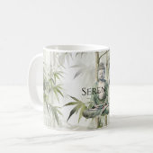 Mug Bouddha de sérénité en bambou vert (Devant gauche)