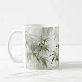 Mug Bouddha de sérénité en bambou vert (Gauche)