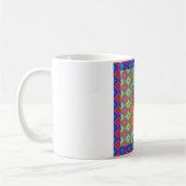 Mug Bouddha Pop avec des bordures en Patchwork en bleu (Gauche)