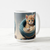 Mug "Bouddles douillets : La retraite laineuse du chat (Devant droit)