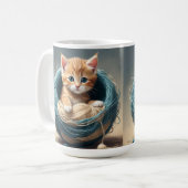 Mug "Bouddles douillets : La retraite laineuse du chat (Devant gauche)