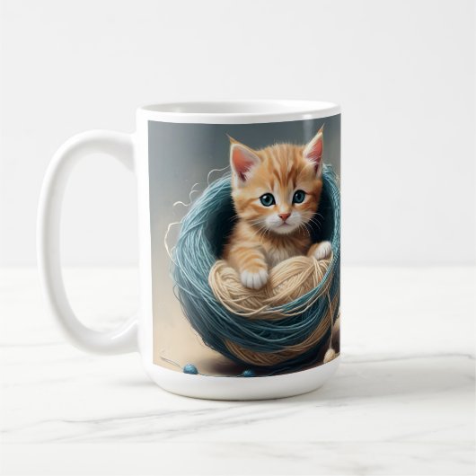 Mug "Bouddles douillets : La retraite laineuse du chat (Gauche)