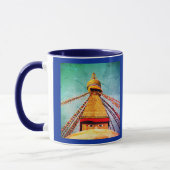 Mug Boudhanath Stupa, Bouddha Eyes, Katmandou, Népal (Gauche)