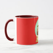 Mug Boudin boudin neige globe tourteau d'hiver rouge v (Gauche)