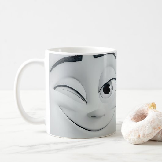 Mug Boue 3D face de dessin en ébullition 10 (Avec donut)