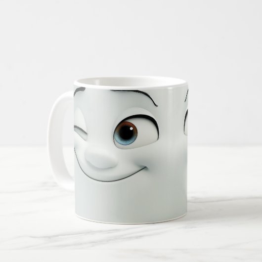 Mug Boue 3D face de dessin en ébullition 4 (Devant gauche)
