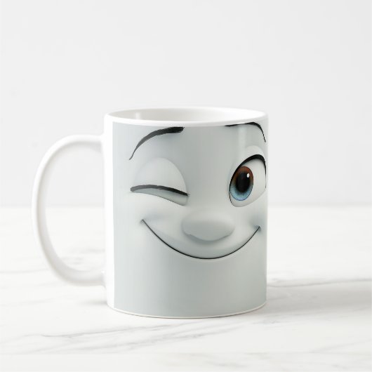 Mug Boue 3D face de dessin en ébullition 4 (Gauche)