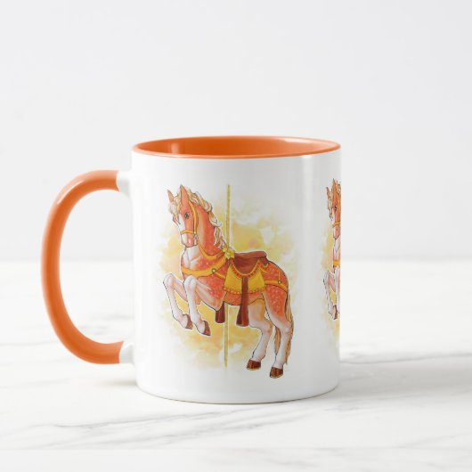 Mug Boue à cheval Orange Carrousel (Gauche)