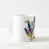 Mug Boue à fleur de Protea, texture or (Devant gauche)