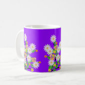 Mug Boue à papillon floral pourpre (Devant gauche)