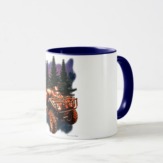 Mug Boue à quatre roues (Devant droit)