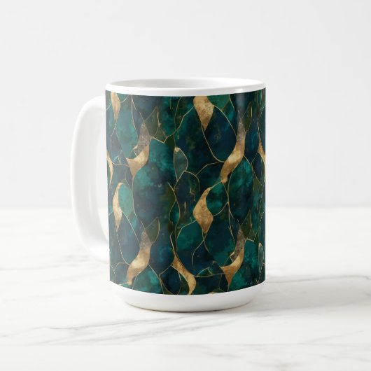 Mug Boue Abstraite géométrique luxueuse (Devant gauche)