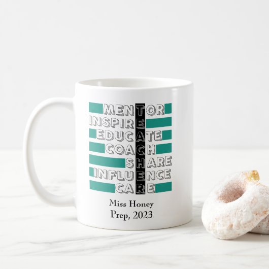 Mug Boue Acrostique De Professeur Personnalisé. Un cad (Avec donut)