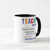 Mug Boue-cadeau de professeur d'art (Devant droit)