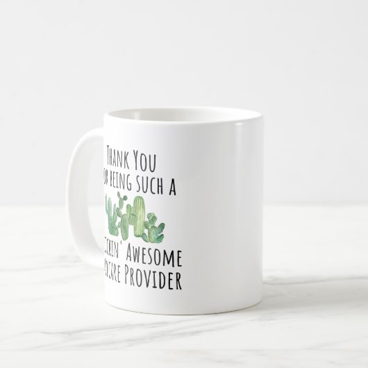 Mug Boue-cadeau Merci du fournisseur de garderies (Devant gauche)