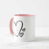 Mug Boue cardiaque personnalisable (Devant gauche)