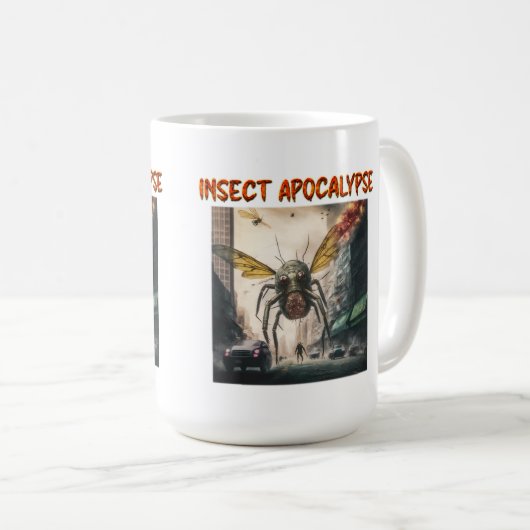 Mug Boue classique de l'Apocalypse d'insectes, 15 oz (Devant droit)