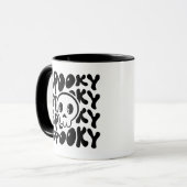 Mug Boue crânienne éffrayante rétro (Devant gauche)