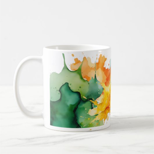 Mug Boue d'aquarelle Abstraite (Gauche)