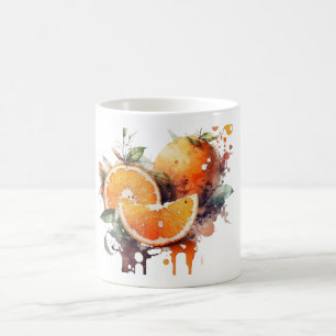 Mug Boue d'aquarelle d'agrumes