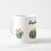 Mug Boue d'aquarelle de Cactus (Devant gauche)
